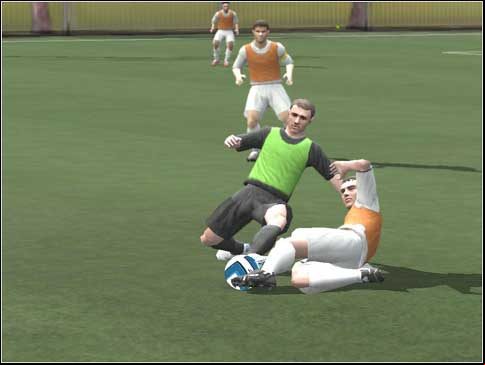 Fight for the ball to keep your team in possession - Defense play - Controls - FIFA 08 - Game Guide and Walkthrough