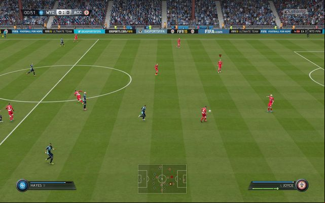 A long over the surface is a good way to shift the direction of an action when you are not being attacked or when you see an empty field where you can the ball - ing - Basic pieces of play - FIFA 15 - Game Guide and Walkthrough