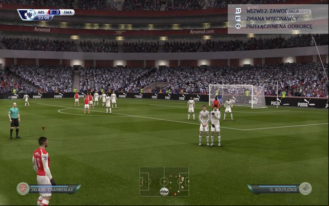 You can change the free kick executioner by pressing the sprint button - Free kick - Set pieces - FIFA 15 - Game Guide and Walkthrough