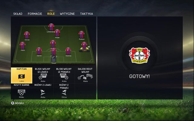 Roles screen lets you ascribe the most important roles, e - Roles - Team management - FIFA 15 - Game Guide and Walkthrough