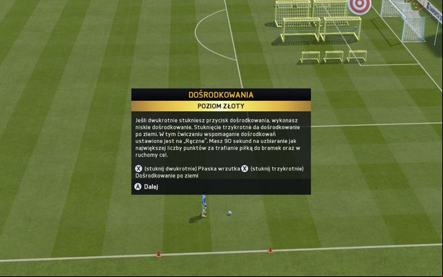 This time you will use three types of crossing: classic lobbing crossing, mid cross, and ground cross - Crossing - Skill games and practice - FIFA 15 - Game Guide and Walkthrough
