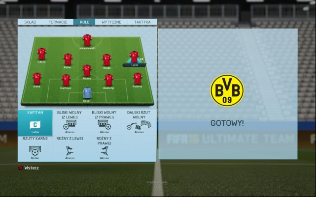 The roles allows you to assign players with their set roles in the field - Roles - Team management - FIFA 16 - Game Guide and Walkthrough