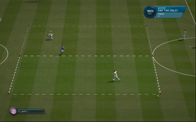 Your task here is to seize the ball as quickly as possible, in any way you want, from the opponents approaching the delineated field - the faster you do this, the more points you receive - Defense - Skill games and practice - FIFA 16 - Game Guide and Walkthrough
