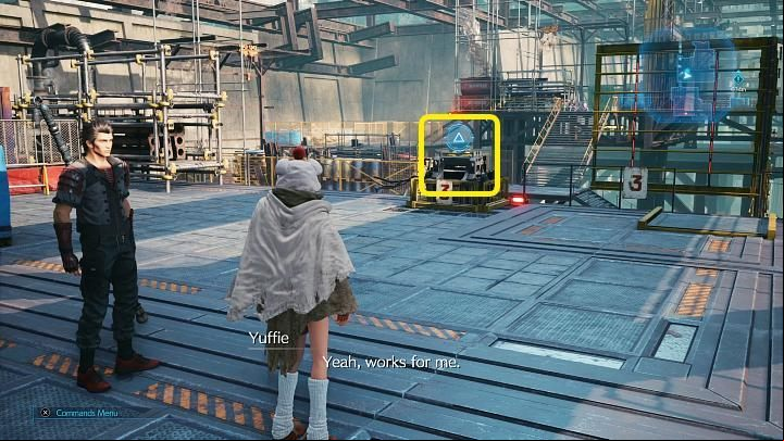 After reaching the upper level throw a shuriken at the switch marked in the screenshot above - Final Fantasy VII Remake Intermission: After Him - walkthrough - Chapter 1: Wutais Finest - Final Fantasy 7 Remake Guide