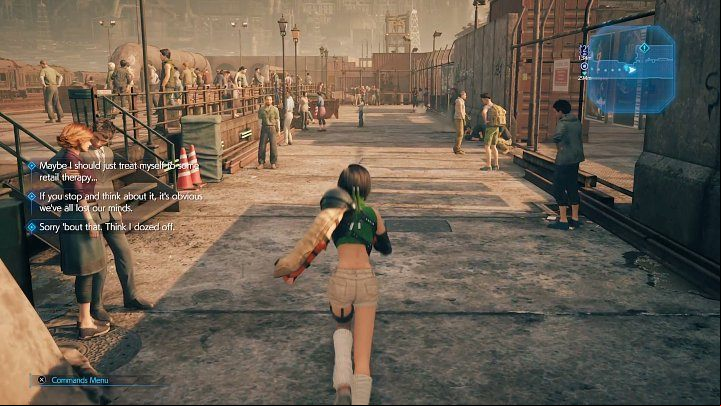 Before you proceed to the train station and enter a train, make sure youve finished all your activity in Slums (side quests, collectibles, Fort Condor matches) as you wont be back here for some time - Final Fantasy VII Remake Intermission: Shinra Building or Bust - walkthrough - Chapter 1: Wutais Finest - Final Fantasy 7 Remake Guide
