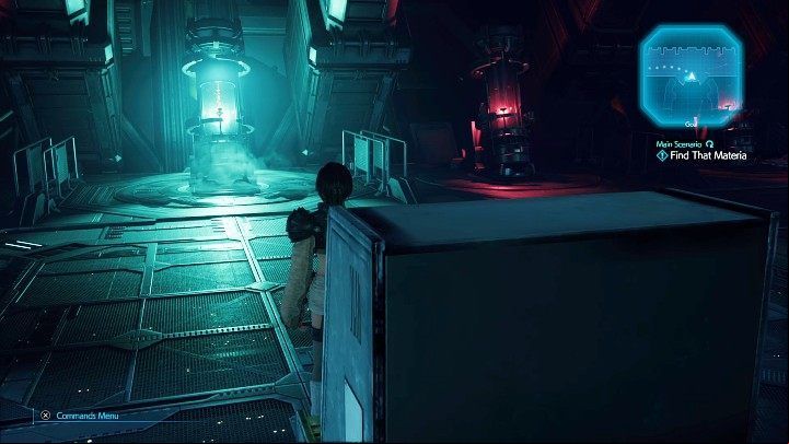 Get to the other side of this room and use the computer to restore the power - Final Fantasy VII Remake Intermission: Find That Materia - walkthrough - Chapter 2: Covert Ops - Final Fantasy 7 Remake Guide