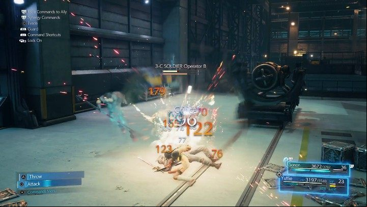 After entering the next corridor, youll be attacked by a few 3-C Soldier Operators - Final Fantasy VII Remake Intermission: Find That Materia - walkthrough - Chapter 2: Covert Ops - Final Fantasy 7 Remake Guide