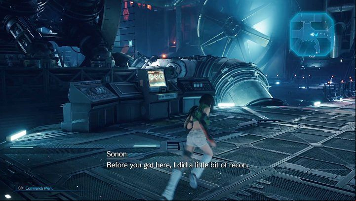The entrance to Level B13 of Advanced Weaponry (Development) leads through a pipe on the right side - Final Fantasy VII Remake Intermission: Find That Materia - walkthrough - Chapter 2: Covert Ops - Final Fantasy 7 Remake Guide