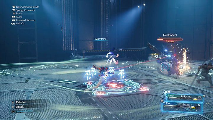 Youll be facing Deathwheel in the final battle, an autonomous anti-infantry weapon - Final Fantasy VII Remake Intermission: The Invitation - walkthrough - Chapter 2: Covert Ops - Final Fantasy 7 Remake Guide