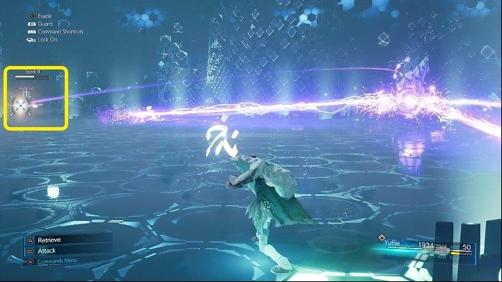 At a certain moment during the battle, Ramuh will start summoning shining balls that will fill him with purple energy, allowing him to perform a special attack - Final Fantasy VII Remake Intermission: Combat Simulator - walkthrough - Side quests - Final Fantasy 7 Remake Guide
