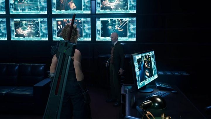 You run into Hart once you leave the exhibition rooms - Final Fantasy 7 Remake: The Belly Of The Beast, walkthrough - Chapters - Final Fantasy 7 Remake Guide