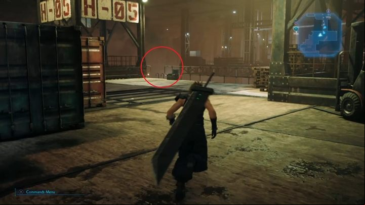 You will encounter an object hidden behind a broken bridge - Final Fantasy 7 Remake: Collapsed ageway discovery, walkthrough - Discoveries - Final Fantasy 7 Remake Guide