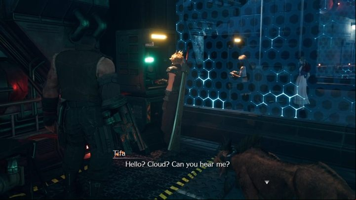 Continue your way forward until you come across the next grid - Red can move on it to the other side - Final Fantasy 7 Remake: Deliverance from Chaos, walkthrough - Chapters - Final Fantasy 7 Remake Guide