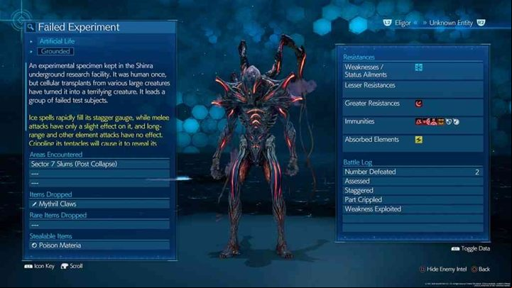 After a while, however, the main enemy appears - Final Fantasy 7 Remake: Failed Experiment boss fight - Bosses - Final Fantasy 7 Remake Guide