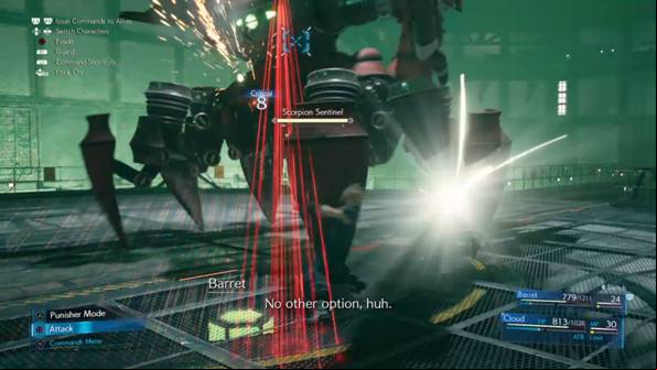 The Scorpion Sentinel boss will now appear - Final Fantasy 7 Remake: The Destruction of Mako Reactor 1, walkthrough - Chapters - Final Fantasy 7 Remake Guide