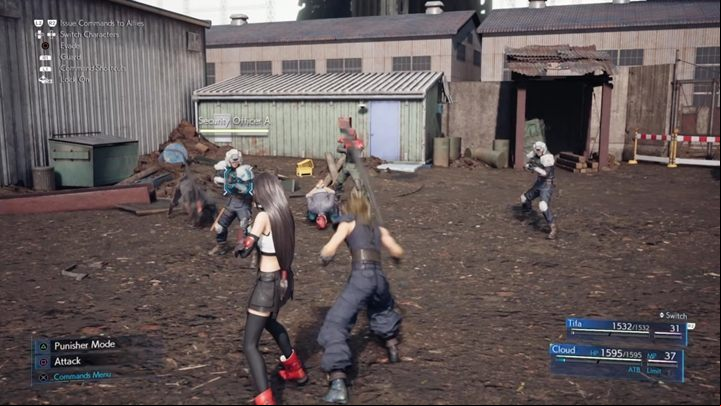 You will see a bunch of people in the middle of town - Final Fantasy 7 Remake: Home Sweet Slum, walkthrough - Chapters - Final Fantasy 7 Remake Guide