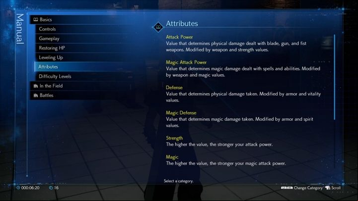 1 - Final Fantasy 7 Remake: Character attributes - Basics - Final Fantasy 7 Remake Guide