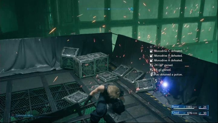 Destroying crates with the Shinra logo, located in many places on a world map in FF7 Remake is a good idea - Final Fantasy 7 Remake: HP, MP - how to regenerate? - FAQ - Final Fantasy 7 Remake Guide