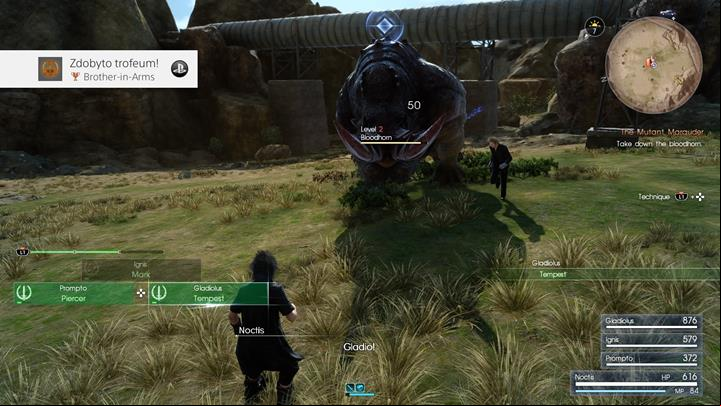 Dont forget to use the abilities of your companions as well. - Chapter 1 - Departure | Main storyline - Main storyline - Final Fantasy XV Game Guide