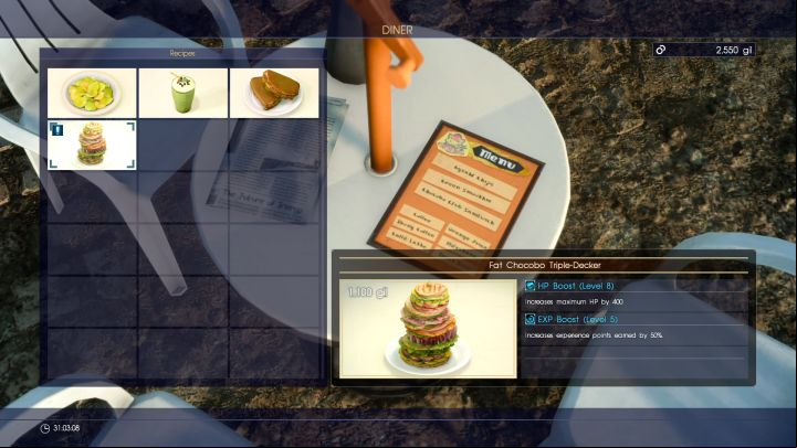 All thats left is to purchase a Fat chocobo Triple-Decker from Wiz. - How to unlock Stacked Ham Sandwich (+50% EXP)? - FAQ - Frequently Asked Questions - Final Fantasy XV Game Guide