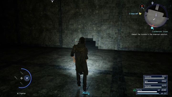 The entrance can be found behind the hole in wall visible on the screenshot. - A Menace Sleeps in Costlemark | Menace Beneath Lucis dungeons - Menace Beneath Lucis - end-game dungeons - Final Fantasy XV Game Guide