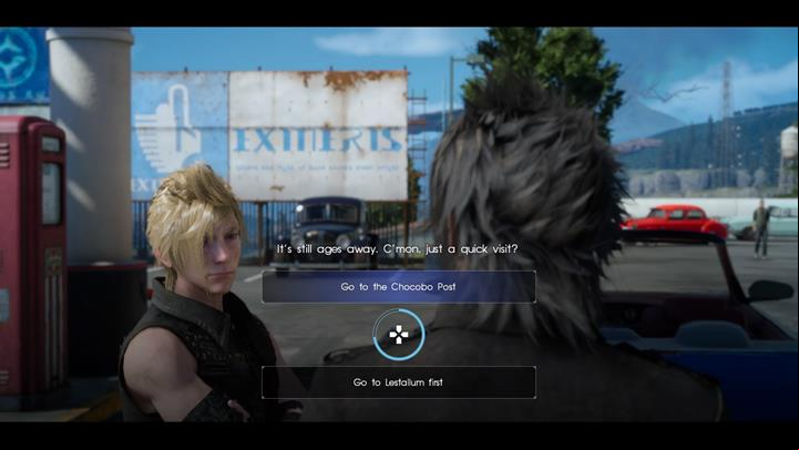 Its worth it to unlock Chocobo - those will serve the role of mounts for the whole party. - Chapter 3 - The Open World | Main storyline - Main storyline - Final Fantasy XV Game Guide