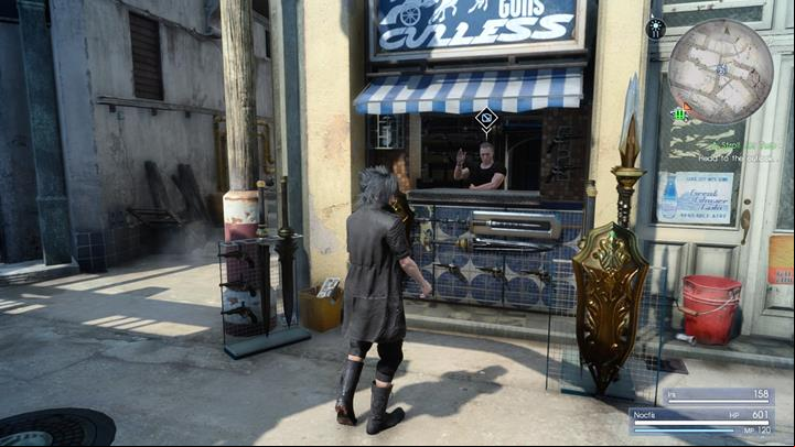 You should purchase new equipment for your party while youre in the city. - Chapter 3 - The Open World | Main storyline - Main storyline - Final Fantasy XV Game Guide