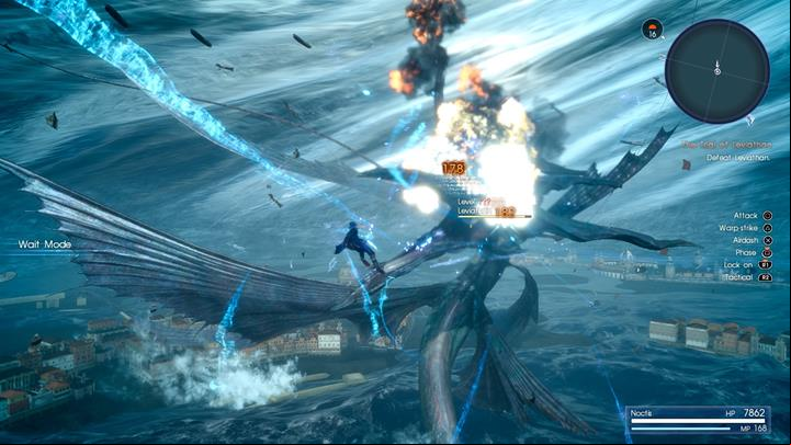 Make use of the unlocked power to defeat Leviathan. - Chapter 9 - Callings | Main storyline - Main storyline - Final Fantasy XV Game Guide