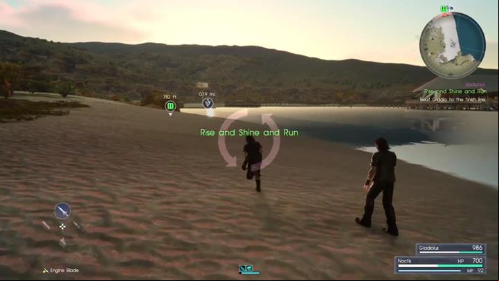 Gladio will propose a race in order to keep the prince fit - Tours | Side quests - Side quests - Final Fantasy XV Game Guide