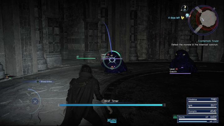 The first group of enemies you will encounter here - Gelatin. - Costlemark Tower | Optional dungeons - Optional dungeons - Final Fantasy XV Game Guide