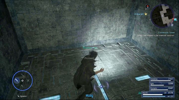 You can move by interacting with glowing plates/walls. - Costlemark Tower | Optional dungeons - Optional dungeons - Final Fantasy XV Game Guide