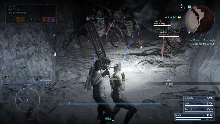 Killer Wasps and Wyverns - an immensely irritating combination. - Rock of Ravatogh | Optional dungeons - Optional dungeons - Final Fantasy XV Game Guide