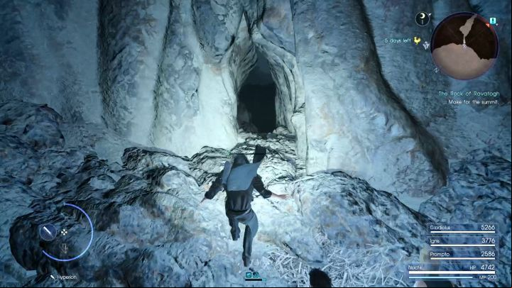 A narrow age leading to the Royal Tomb. - Rock of Ravatogh | Optional dungeons - Optional dungeons - Final Fantasy XV Game Guide