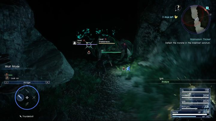 Dont be fooled by the low levels of the enemies - Shieldshears can hit really hard and Flan is resistant to almost everything. - Malmalam Thicket | Optional dungeons - Optional dungeons - Final Fantasy XV Game Guide