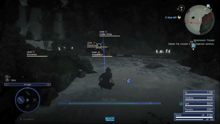 Probably the most difficult encounter in the whole dungeon. - Malmalam Thicket | Optional dungeons - Optional dungeons - Final Fantasy XV Game Guide