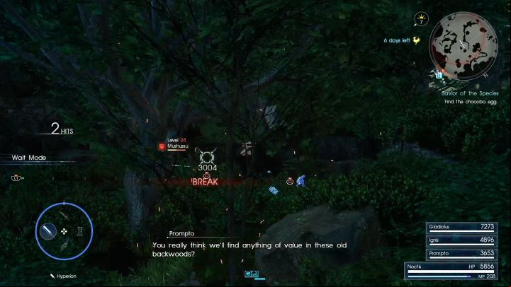 Mushussu isnt an opponent youll have problems defeating. - Myrlwood Forest | Optional dungeons - Optional dungeons - Final Fantasy XV Game Guide