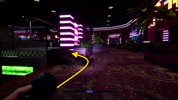 The sought console is at the end of the corridor, to the left - FNAF SB: Showtime - walkthrough, solution - Walkthrough - FNAF Security Breach Guide