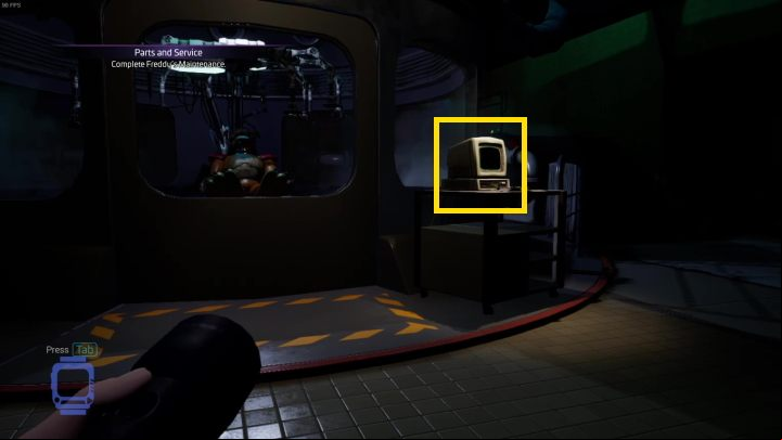 You'll be able to connect Freddy's head there - FNAF SB: Parts and Service - walkthrough, solution - Walkthrough - FNAF Security Breach Guide