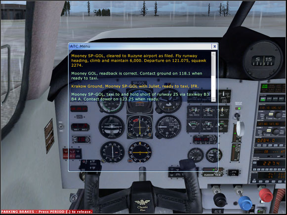 We are cleared for taxiing. - Time for the engine start-up - Exemplary flight: Mooney Bravo - Flight Simulator X - Game Guide and Walkthrough