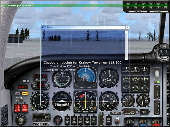 Requesting the flight clearance. - In the aircraft ... - Exemplary flight: Mooney Bravo - Flight Simulator X - Game Guide and Walkthrough