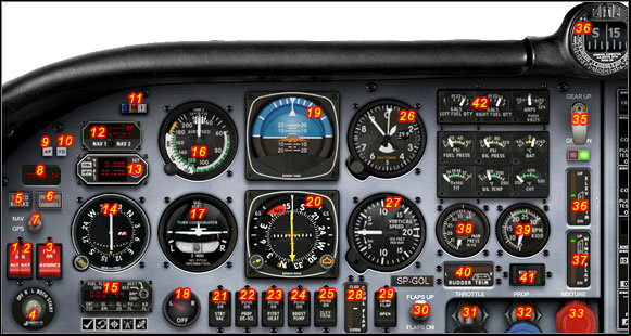 Main . - Cockpit - Exemplary flight: Mooney Bravo - Flight Simulator X - Game Guide and Walkthrough