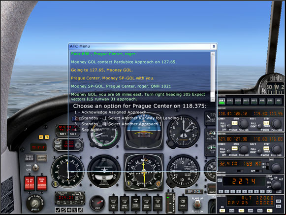 Closing to Prague. - Preparation for landing - Exemplary flight: Mooney Bravo - Flight Simulator X - Game Guide and Walkthrough