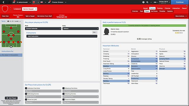 After you choose the general tactics for the whole team, its time to give your players roles, duties and instructions - Player instructions - Tactics - Football Manager 2014 - Game Guide and Walkthrough