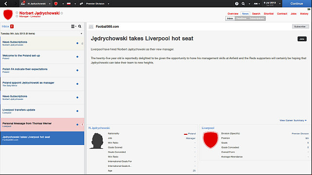 A famous name in a famous club. - First steps in a new club - Football Manager 2014 - Game Guide and Walkthrough