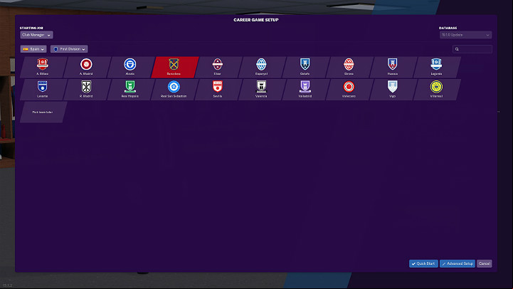 The next step at the beginning of your career in Football Manager 2019 is the selection of league games - First steps in career of Football Manager 2019 - Good start - Football Manager 2019 Guide and Tips