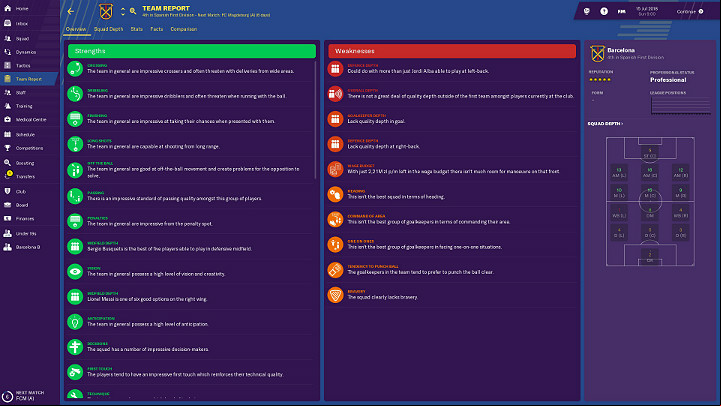 Once youve accepted the position of a manager in a club, its worth spending some time getting to know the clubs history, preferred style of play, goals to achieve, strengths and weaknesses, and so on - First steps in career of Football Manager 2019 - Good start - Football Manager 2019 Guide and Tips