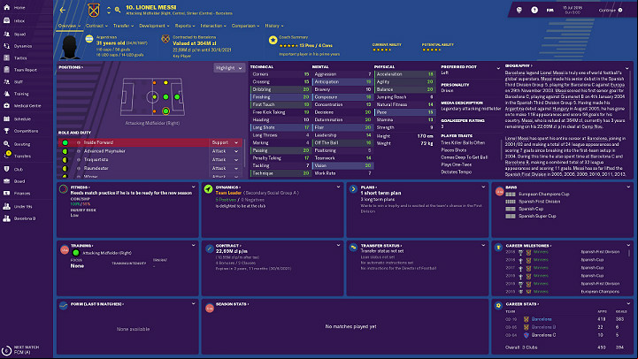 After reading the general report about the team, you should get to know the players who will try to follow your instructions on the pitch - First steps in career of Football Manager 2019 - Good start - Football Manager 2019 Guide and Tips