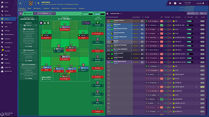 Tactics are a key element of Football Manager 2019, and its the correct setting is the main factor that will determine the performance of your players - First steps in career of Football Manager 2019 - Good start - Football Manager 2019 Guide and Tips