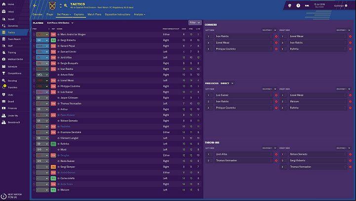 Set pieces are an important element of tactics used by many clubs - Tactics in Football Manager 2018 - Club management - Football Manager 2019 Guide and Tips