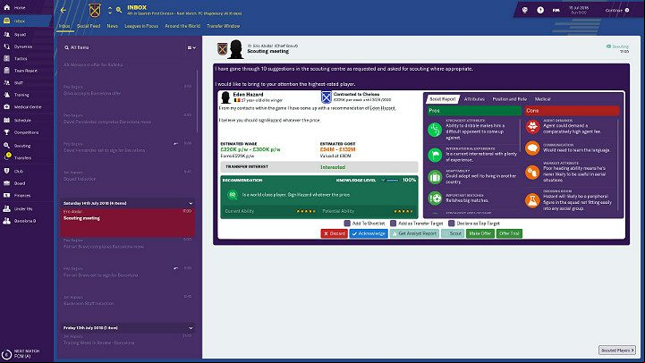 The Scouting network gives you many opportunities to search for players in a vast database of famous players - Scouting in Football Manager 2018 - Club management - Football Manager 2019 Guide and Tips